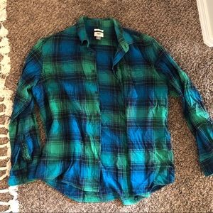 Gap Flannel - Seahawks Colors - XL